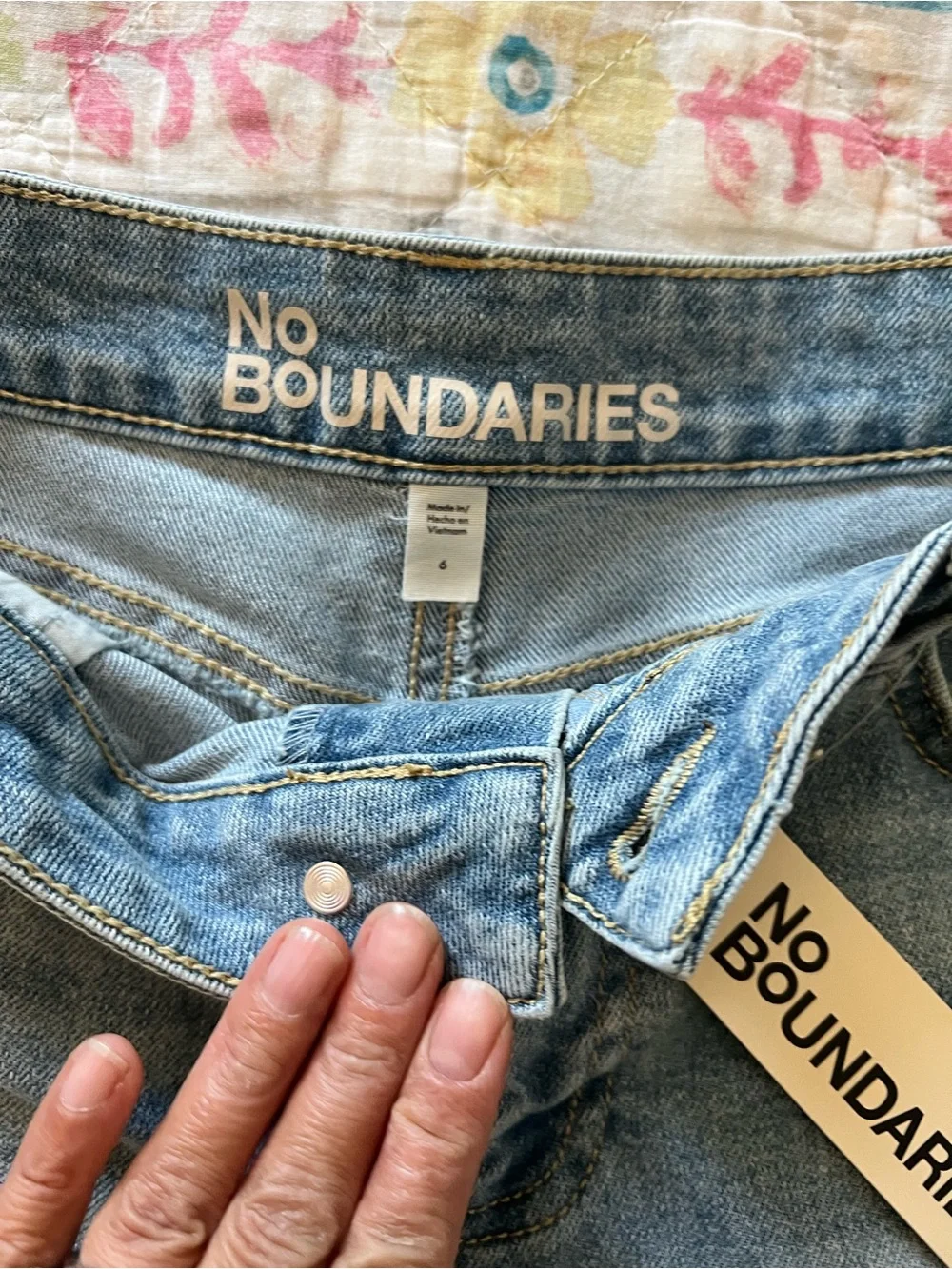 No Boundaries Light Blue Denim Cutoff Shorts